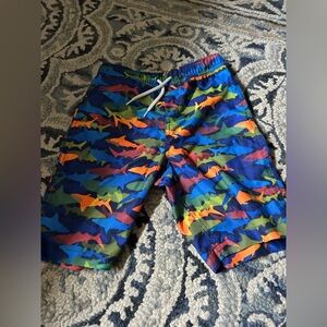 Lands' End Shark Pattern Swim Shorts